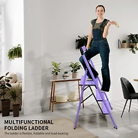 3 - Step Aluminum Folding Step Stool For Home and Garden