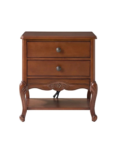 Hulala Home Penny Traditional Nightstand with Solid Wood Legs