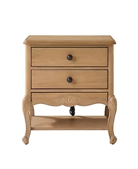 Hulala Home Penny Traditional Nightstand with Solid Wood Legs
