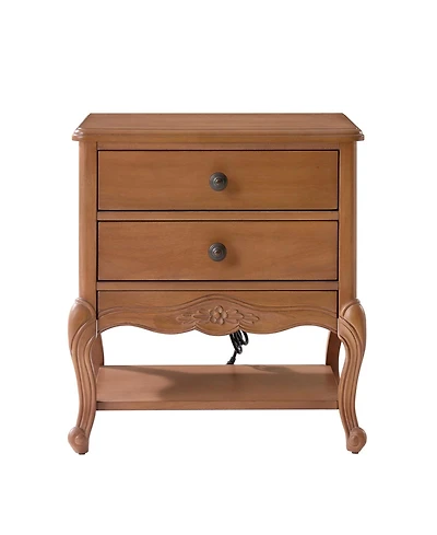 Hulala Home Penny Traditional Nightstand with Solid Wood Legs