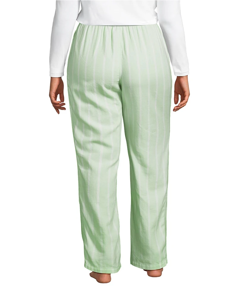 Lands' End Plus Print Flannel Pajama Pants