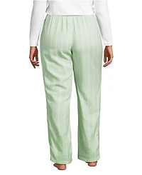 Lands' End Plus Print Flannel Pajama Pants