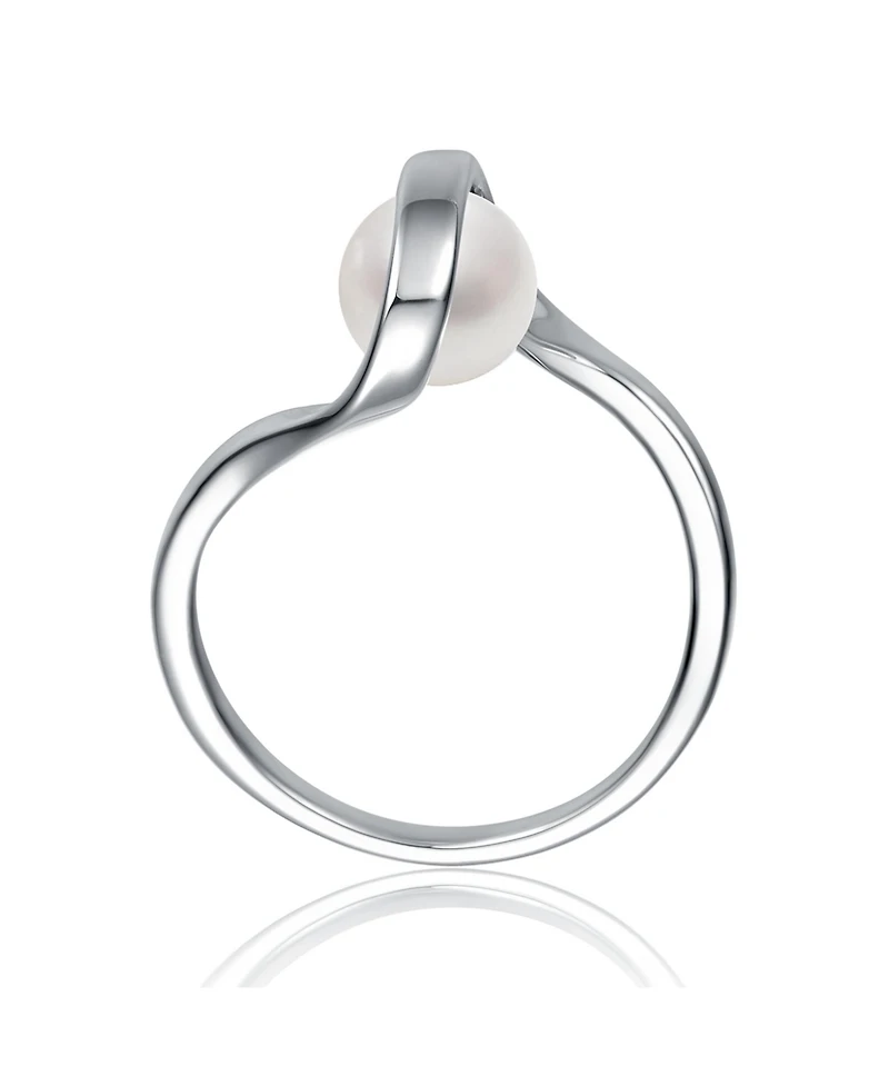 Sterling Silver with Cubic Zirconia Double Weave Band Ring