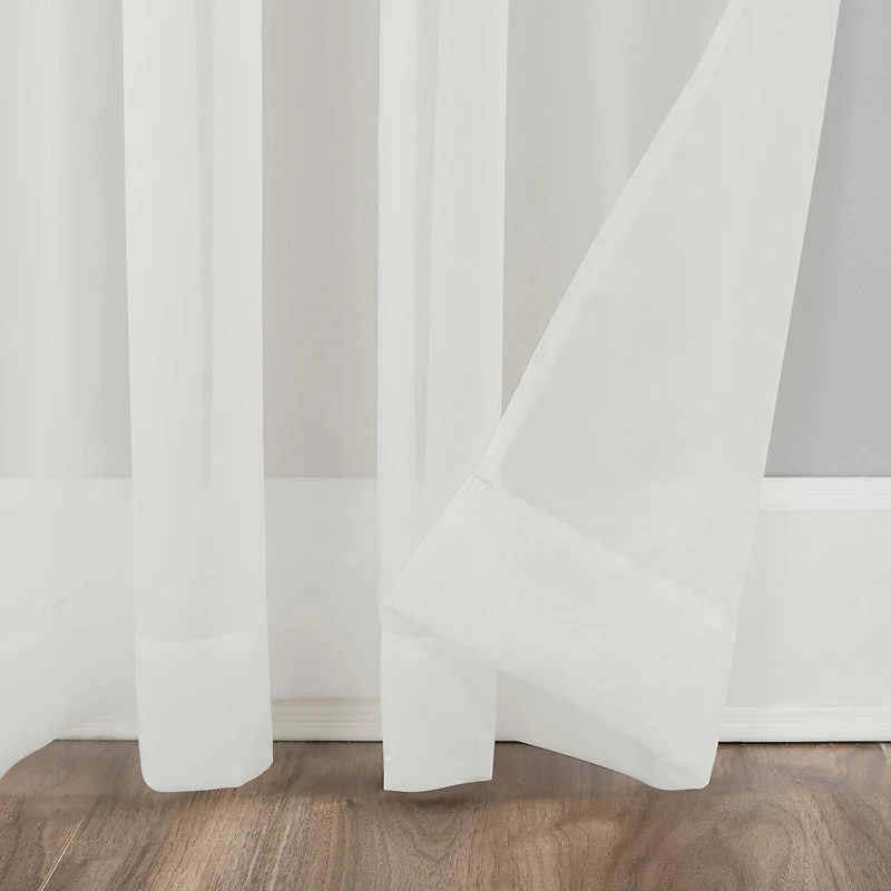 Mallory Sheer Voile Rod Pocket Curtain Panel