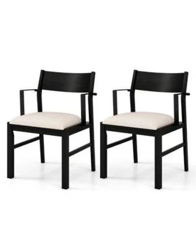 Gouun Dining Chair with Contoured Backrest Padded Seat Set of 2