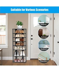 Gouun 7-Tier Dual Shoe Rack Free Standing Shelves Storage Shelves Concise