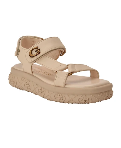 Guess Women's Lanara Quattro G Sporty Platform Footbed Sandals