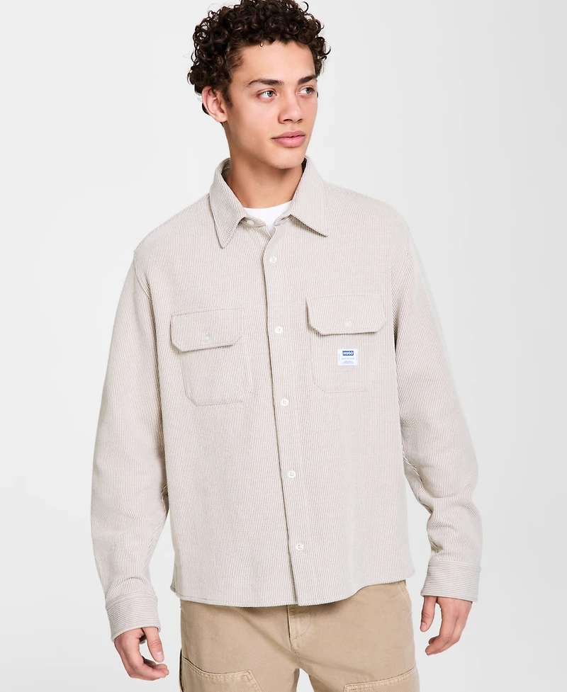 Hugo by Boss Men's Oversized-Fit Shirt Jacket
