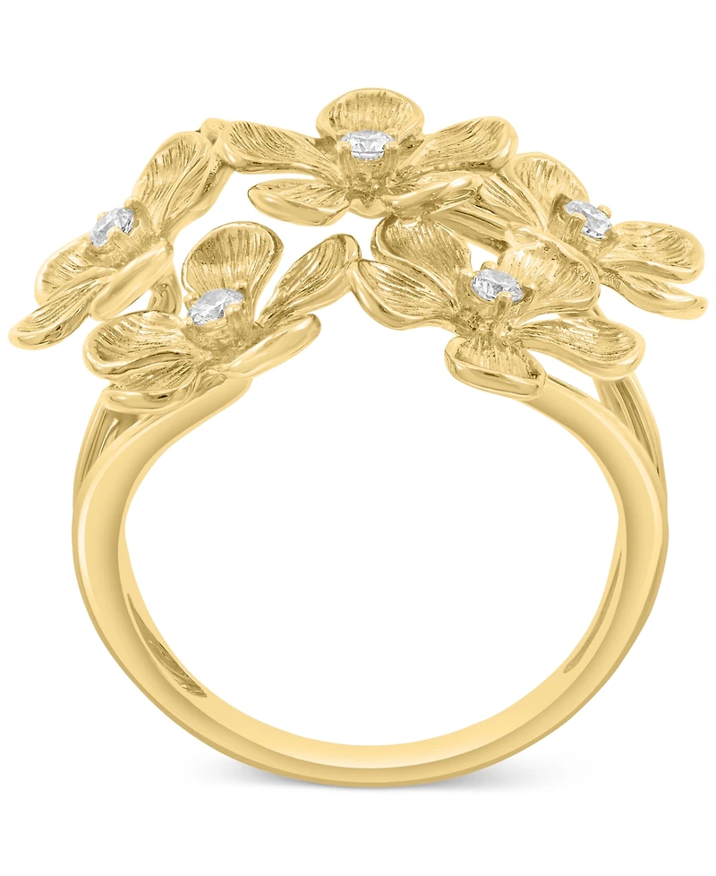 Effy Diamond Floral Ring (1/5 ct. t.w.) in 14k Gold