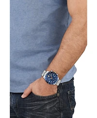 Versace Men's Hellenyium Silver Stainless Steel Bracelet Watch, 44mm