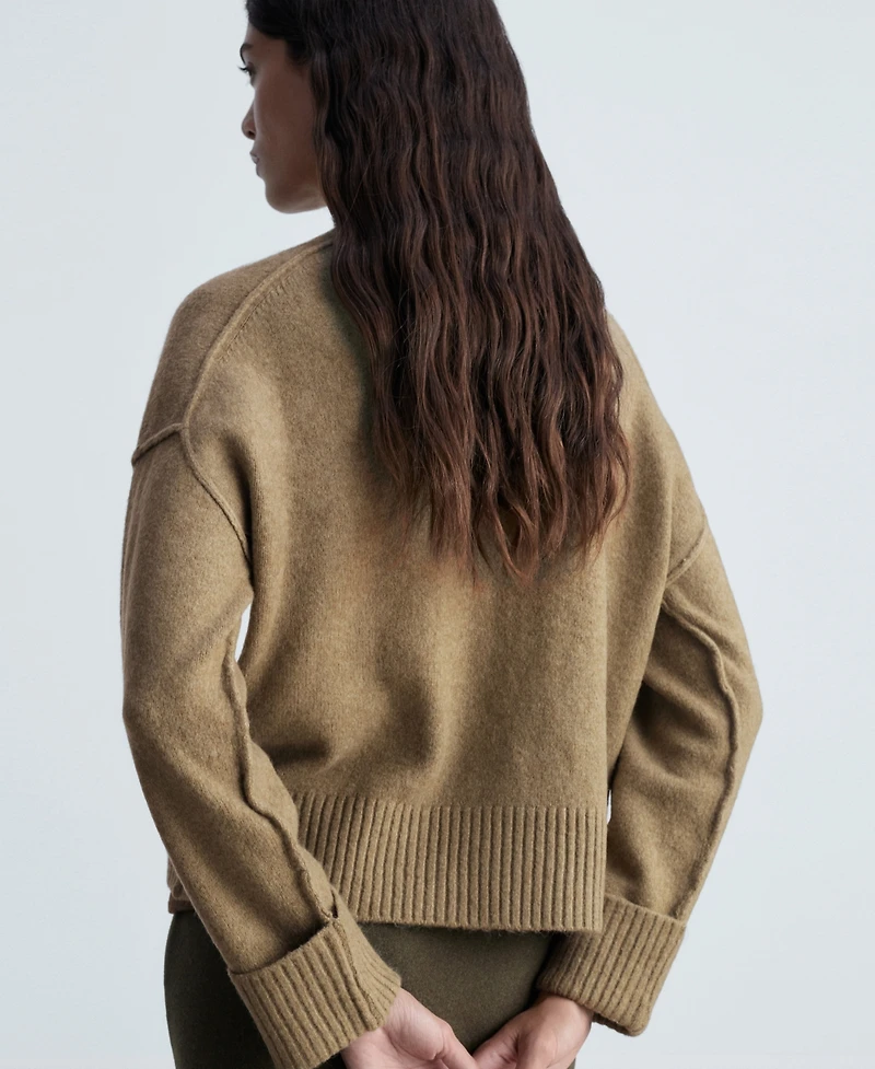 Mango Women's Rolled-Up Sleeves Sweater