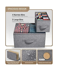 Sorbus Dresser with 7 Drawers - Storage Chest Organizer with Steel Frame, Wood Top, Handles