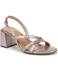 Naturalizer Women's Demi Strappy Slingback Block Heel Dress Sandals