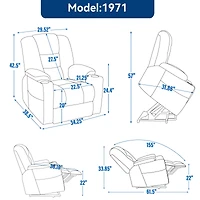 Mondawe Swivel And Rocker Power Recliner Chair