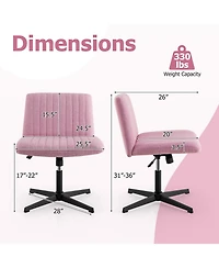 Gouun Criss Cross Legged Chair No Wheels 120° Rocking Adjustable Height