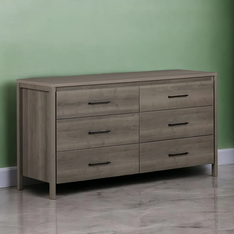 Slickblue Modern 6 Drawer Double Dresser