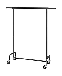 Slickblue Heavy Duty Metal Garment Rack with Clothes Hanging Bar on Wheels Sturdy and Portable