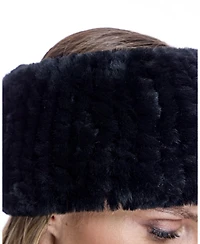 Julia & Stella by Maximilian Knitted Shearling Headband