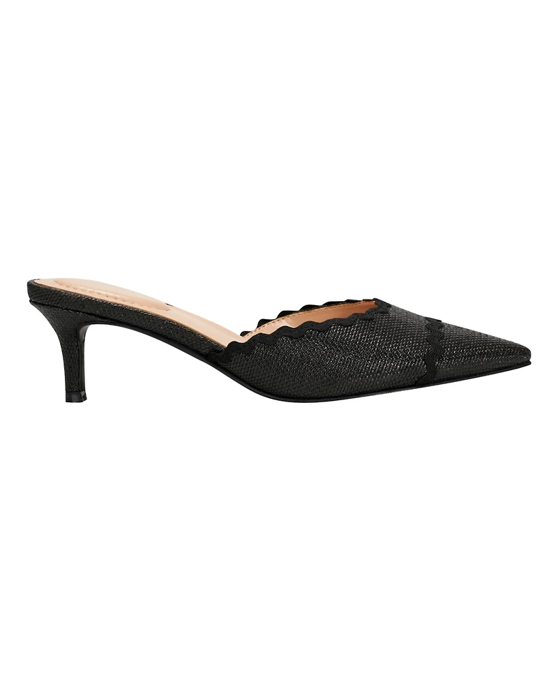 Bandolino Women's Mymy Pointed Toe Kitten Heel Mules