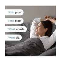 Premium Microfiber Duvet Cover Set - Full Cream