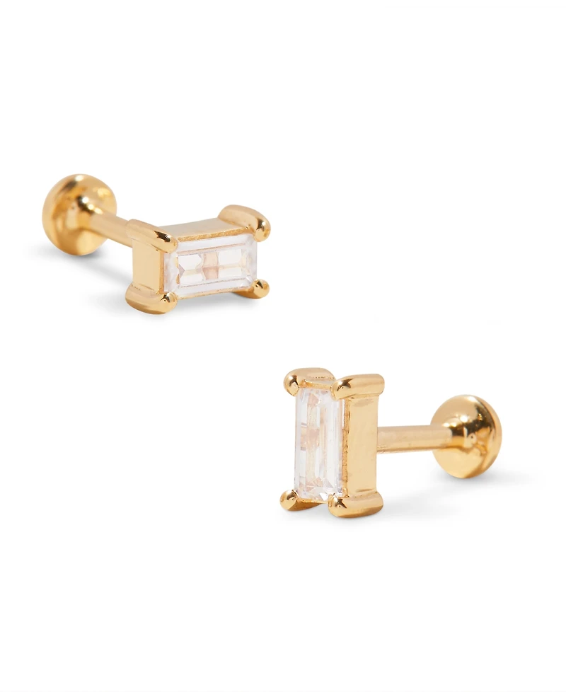 brook & york Zola Baguette Flat Back Earring