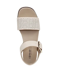 LifeStride Women's Gillian 2 Square Open Toe Platform Sandals