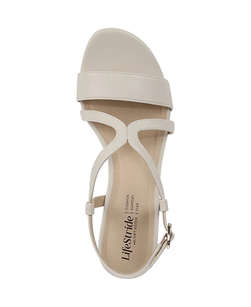 LifeStride Women's Nolita Strappy Slingback Dress Sandals