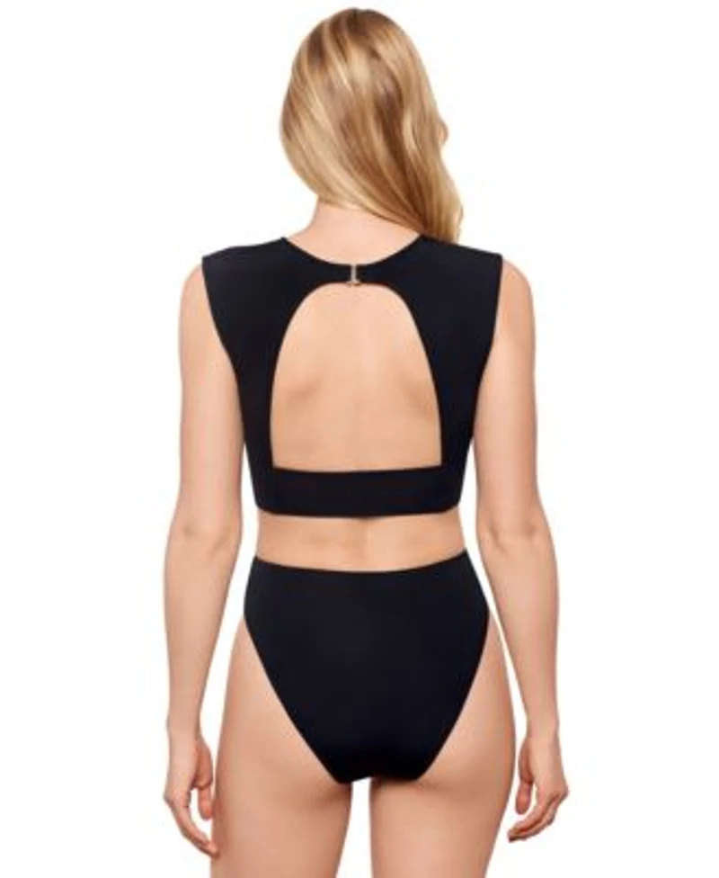 Salt Cove Juniors Studded Cropped Tankini Top High Waist Bottoms Exclusively At Macys