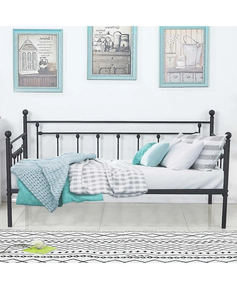 Elegant Metal Daybed Frame for Bedroom or Living Room