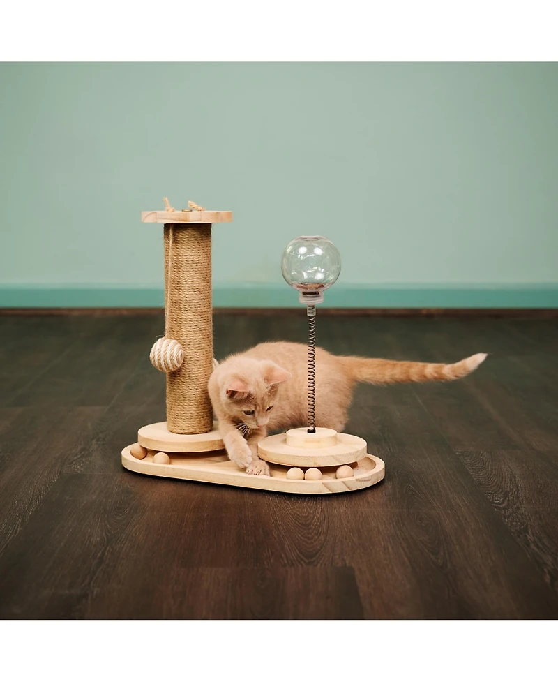 Interactive Scratch Post and Activity Center -- The Ultimate Cat Playground S1501