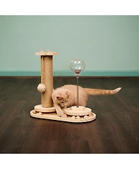 Interactive Scratch Post and Activity Center -- The Ultimate Cat Playground S1501