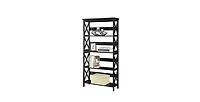 Tall 5-Tier Bookcase – Adjustable Shelf Storage Unit for Home Office, Living Room, or Study Organization