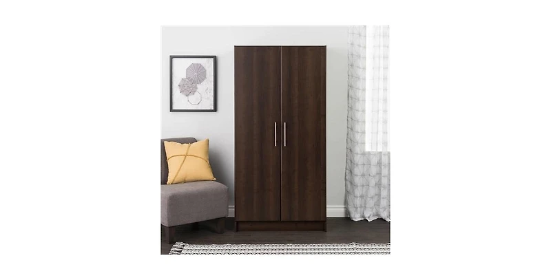 Bedroom Closet Armoire – Stylish Wardrobe Cabinet with Interior Rod & Compartments for Functional Organization