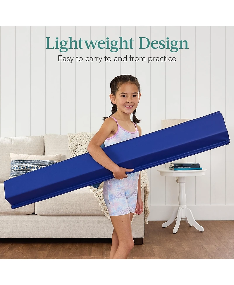 Best Choice Products 9ft Folding Medium-Density Foam Floor Balance Beam for Gymnastic and Tumbling