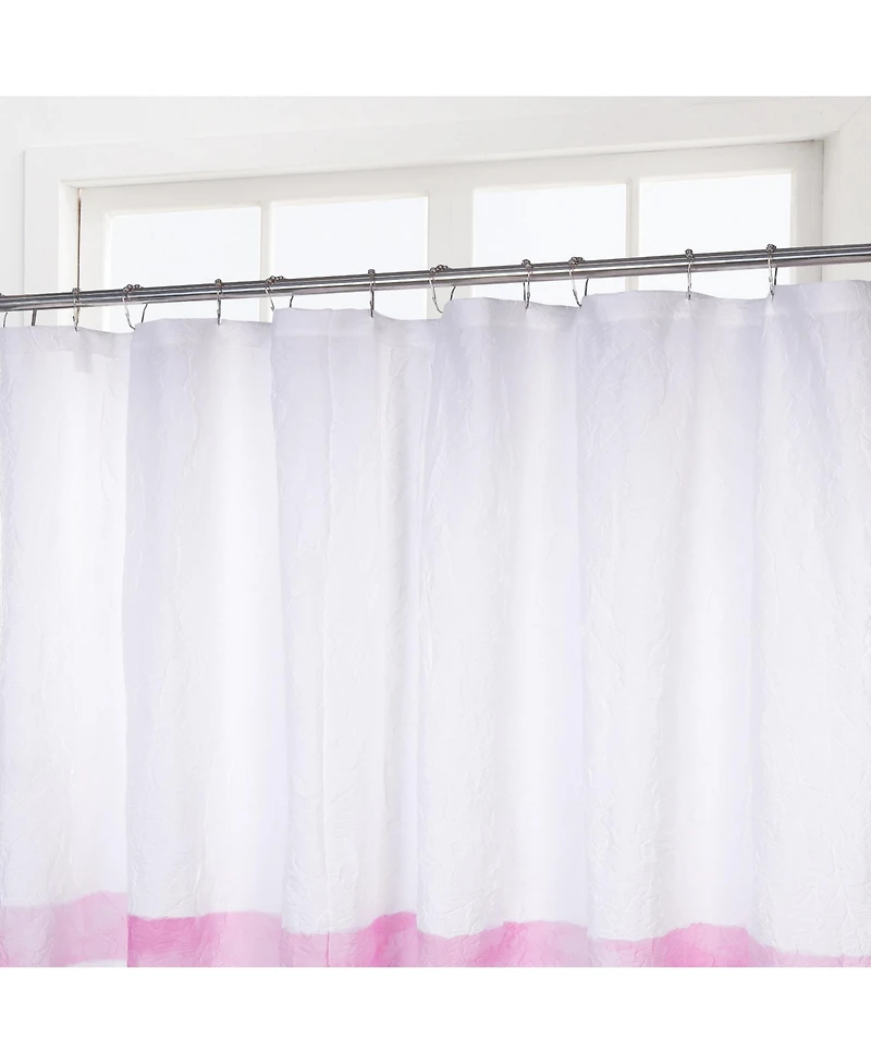 Awesome Home Crinkle Stripe Textured Fabric Shower Curtain, 72"X72"