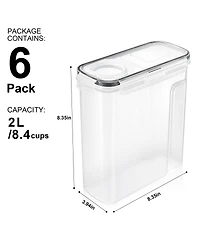 Sorbus Pack (2L/8.4 Cups) Airtight Food Storage Dispensers for Beans, Pasta, Cereals