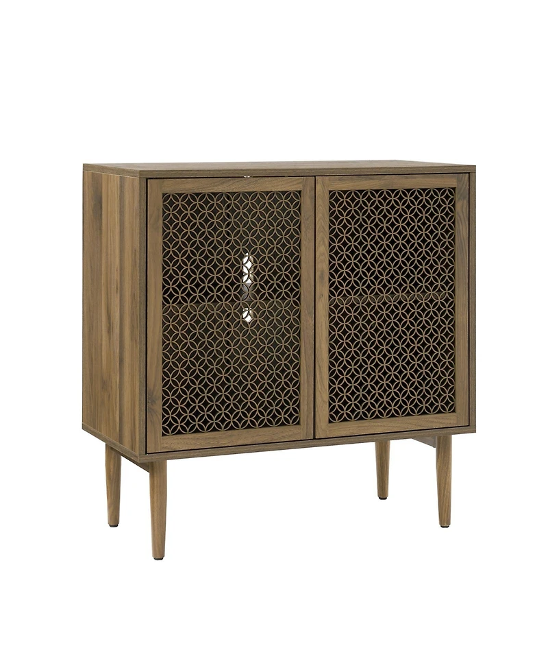 Hulala Home Giovanna Modern 32"Tall 2-Door Accent Cabinet with Adjustable Feet