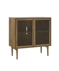 Hulala Home Giovanna Modern 32"Tall 2-Door Accent Cabinet with Adjustable Feet