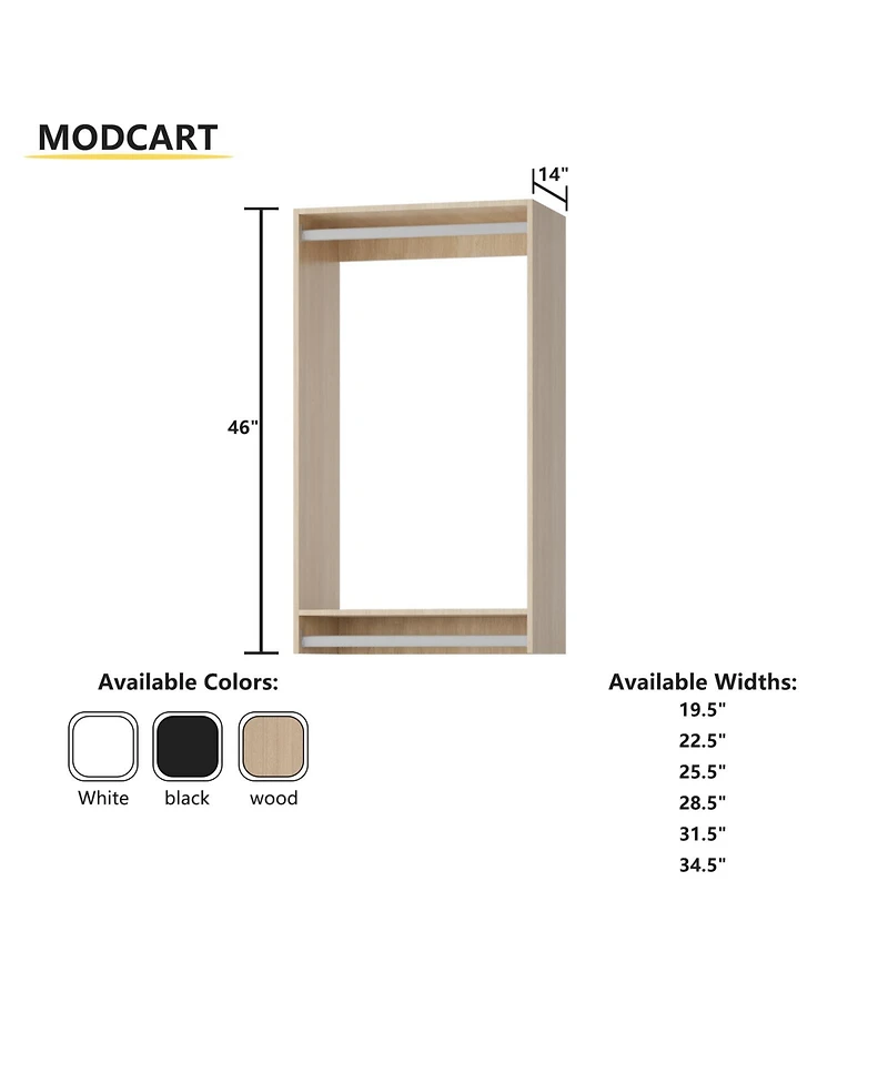 Lovmor Double Hanging Closet Unit - Modular Closet System For Hanging
