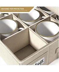 Sorbus Hard Shell Coffee Mug Storage Case - Stylish & Protective Storage for 12 Mugs/Glassware, Compact Design