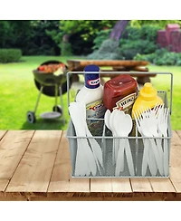 Sorbus Mesh Utensil Caddy - Organize & Serve in Style! Perfect for Kitchen, Parties, and More. Multi-purpose with Compartments & Sturdy Handle