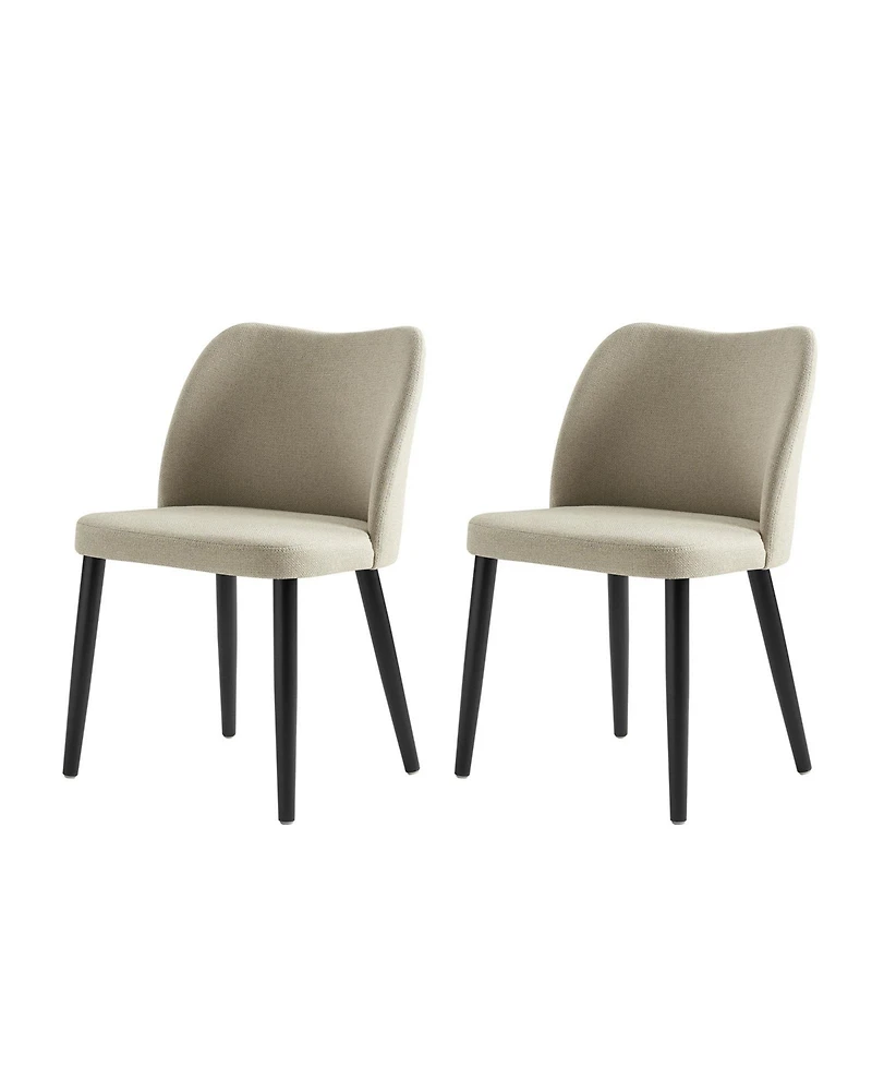 Hulala Home Melisa Modern Dining Chair with Solid Wood Tapered Legs
