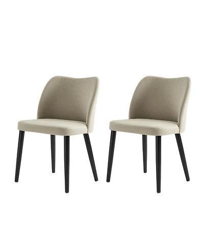 Hulala Home Melisa Modern Dining Chair with Solid Wood Tapered Legs