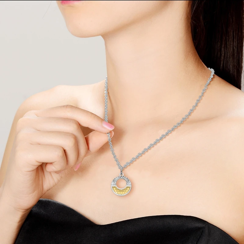 Infinite Harmony Circle Pendant Necklace