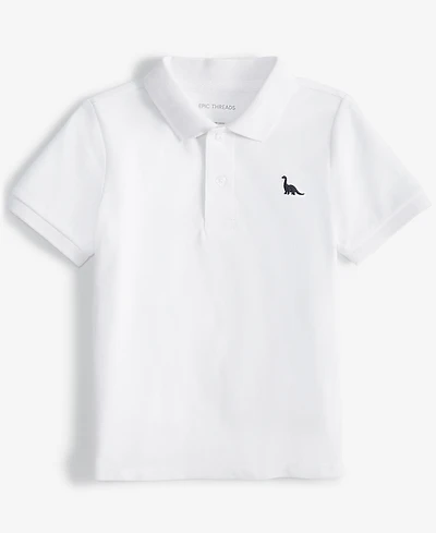 Epic Threads Toddler 2T-4T Boys Solid Dino Polo Shirt, Exclusively at Macy's
