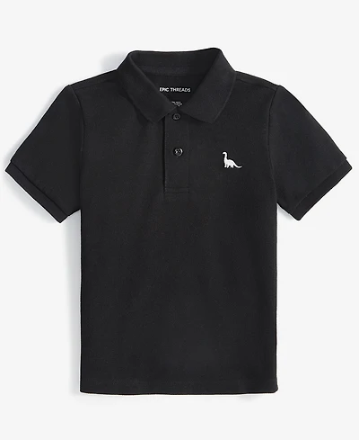 Epic Threads Toddler 2T-4T Boys Solid Dino Polo Shirt, Exclusively at Macy's