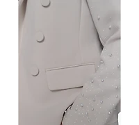 Karl Lagerfeld Paris Women's Peak-Lapel Open-Front Jacket