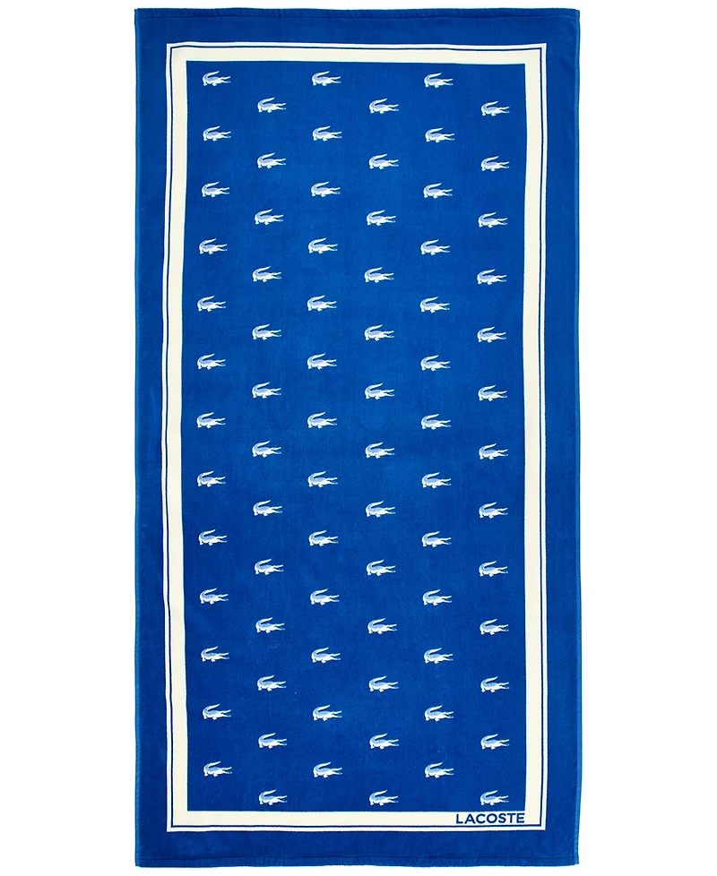Lacoste Home Foulard Croc Cotton Beach Towel