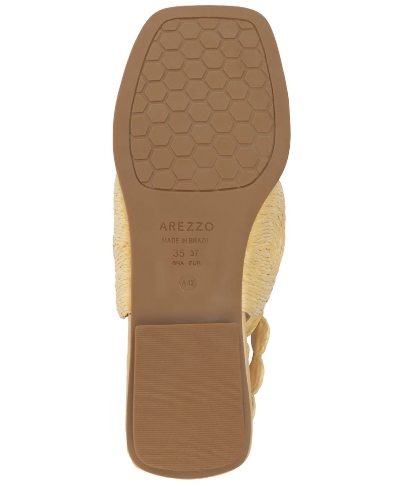 Arezzo Women's Gia Square Toe Flat Sandals