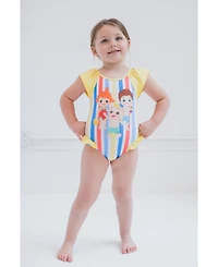 CoComelon Toddler Girls Tomtom Yoyo Jj One Piece Bathing Suit